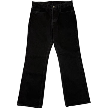 Denim Herringbone Pants Washed Black