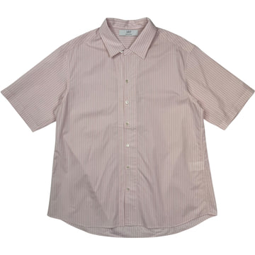 Short Sleeve Pink Stripe Poplin Shirt