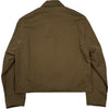 Cotton Linen Zip Front Blouson Olive