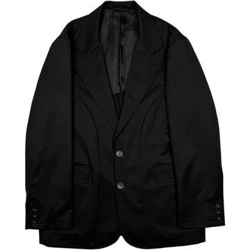 Single Breasted Blazer Black Wool