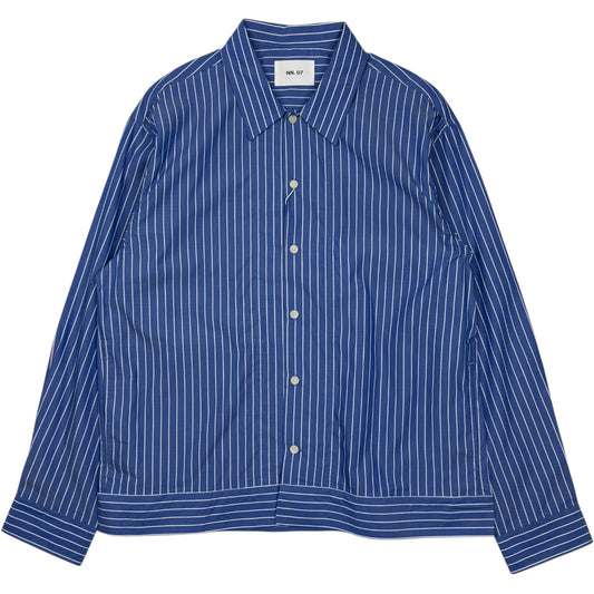 Reed Overshirt Aqua Stripe