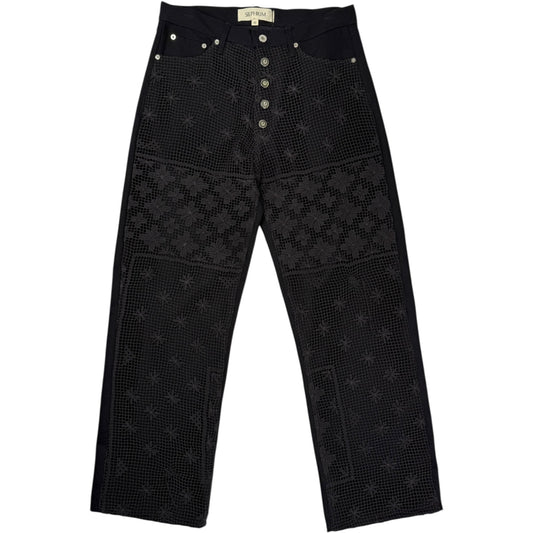 Lace Denim Black