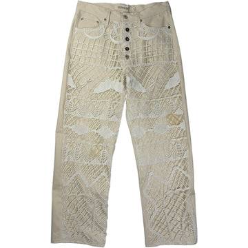 Lace Denim Ecru