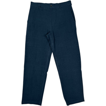 Balloon Trouser Belgian Wool Linen Prussian Blue