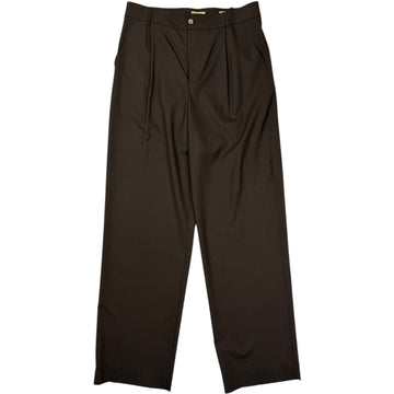 Grandad Trousers Bark Brown Super 130'S Cold Wool