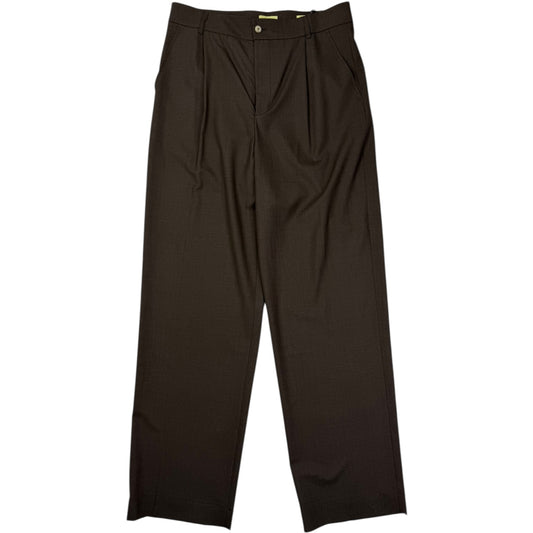 Grandad Trousers Bark Brown Super 130'S Cold Wool