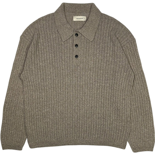 Digit Polo Knit Oatmeal Grains