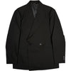Double Breasted Blazer Black Tropical Wool