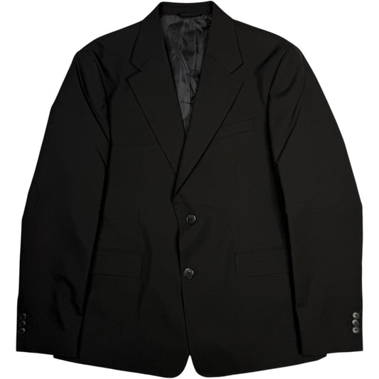 Single Breasted Blazer Black Tropical Wool