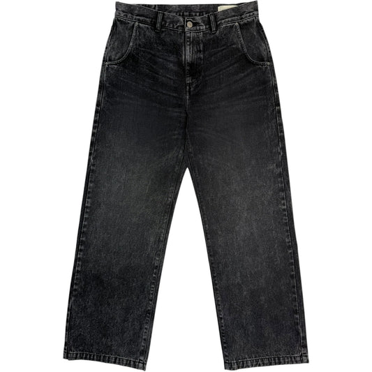 Straight Cut Jeans Stonewashed Black