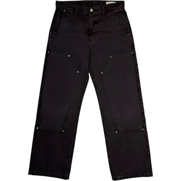Double Knee Jeans Dark Grey Canvas