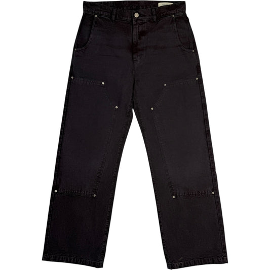 Double Knee Jeans Dark Grey Canvas