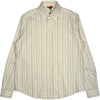 Faziol White Shirt Navy Stripe