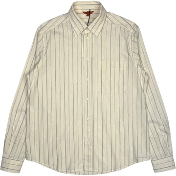 Faziol White Shirt Navy Stripe