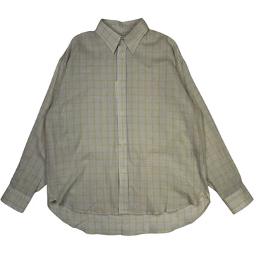 Chisholm Shirt Cotton Linen Blue Yellow Check