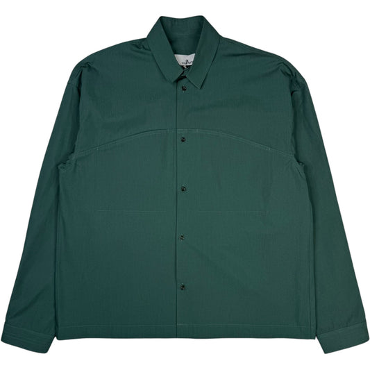 Oval Shirt Cotton Poplin Pine Green