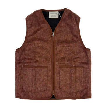 Valur Brushed Virgin Wool-Blend Gilet Harry Sienna