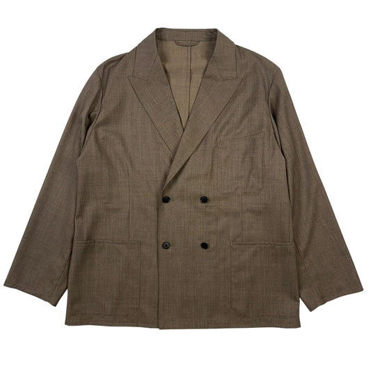 Easy Wool Double Breasted Jacket Salt and Pepper