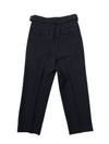 Belted Trouser Wool Top Navy