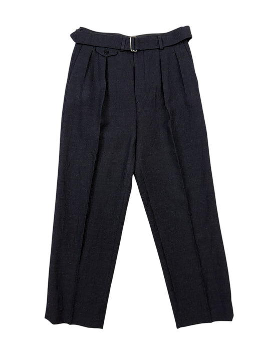 Belted Trouser Wool Top Navy