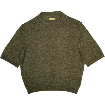 Knitted T-Shirt Italian Wool Blend Olive