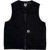 Vest Black 12oz Cotton Duck Canvas