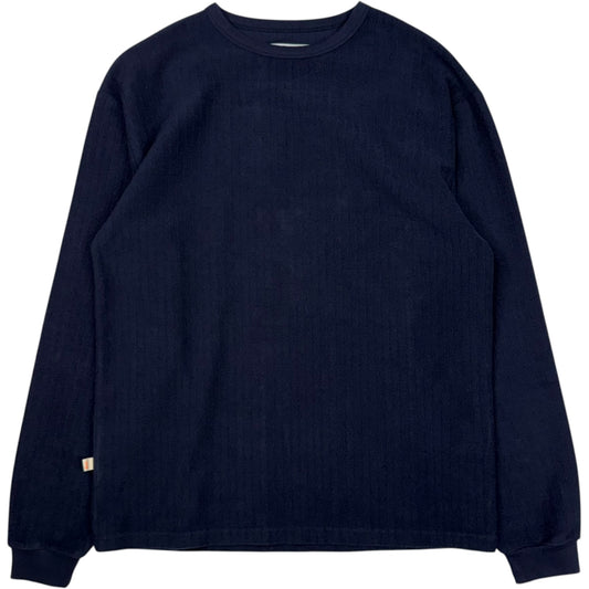 Feijo Long Sleeve T-Shirt Navy Terry Cloth