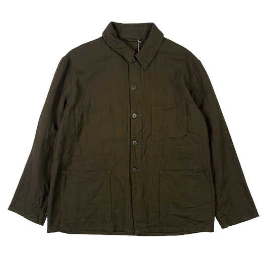 Wool Gauze Work Shirt Jacket Olive