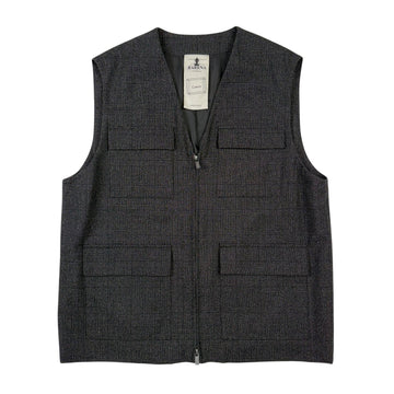Vico Wool Vest Dark Check