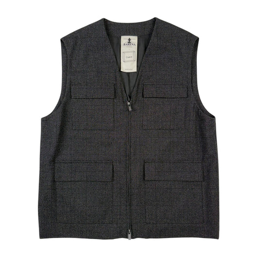 Vico Wool Vest Dark Check