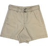 Aadan Belted Denim Shorts Ecru