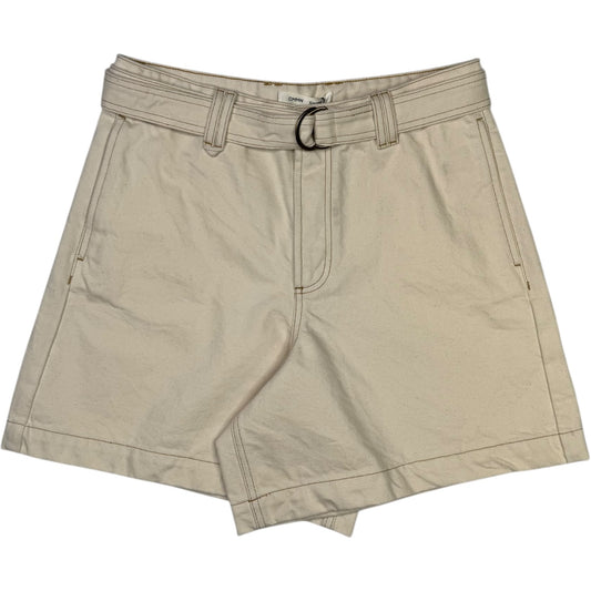Aadan Belted Denim Shorts Ecru