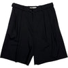 Marshall Double Pleated Shorts Wool Black