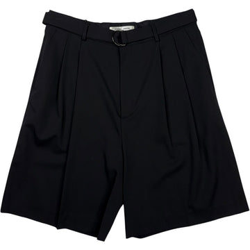 Marshall Double Pleated Shorts Wool Black