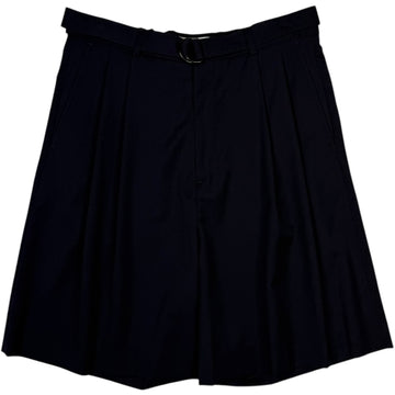 Marshall Double Pleated Shorts Wool Navy
