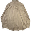 Rhodes Long Sleeve Open Collar Beige Stripe