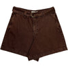 Aadan Belted Denim Shorts Brown