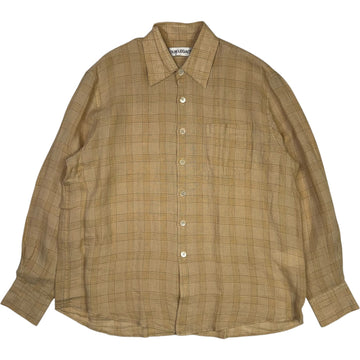 Above Shirt Vacay Check Gauze Linen
