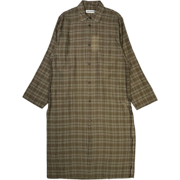 Strand Shirt Walnut Grid Cloud Cotton Silk