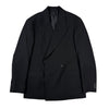 Double Breasted Blazer Black Wool