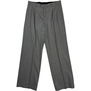 Wide Pleated Trouser Grey Melange