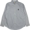 Button Down Logo Oxford Blue Stripe