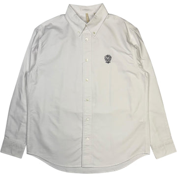 Button Down Logo Oxford White