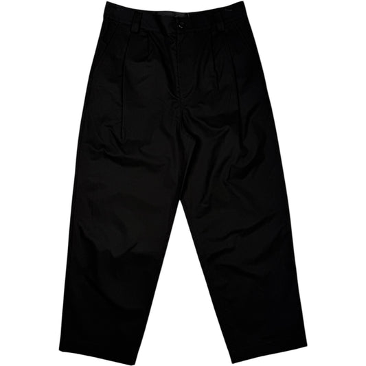 Double Pleated Pant Black