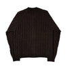 Editor Zip Sweater Brown Cable Knit