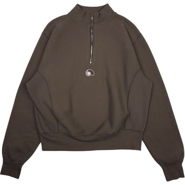 Fleece Quarter Zip Brown