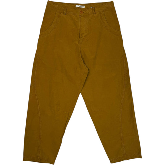 Twisted Seam Jean Orange Lyocell Cotton Linen