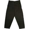 Garment Dyed Twisted Seam Trouser Dark Olive Tencel Linen Cotton