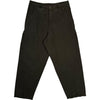 Garment Dyed Twisted Seam Trouser Dark Olive Tencel Linen Cotton