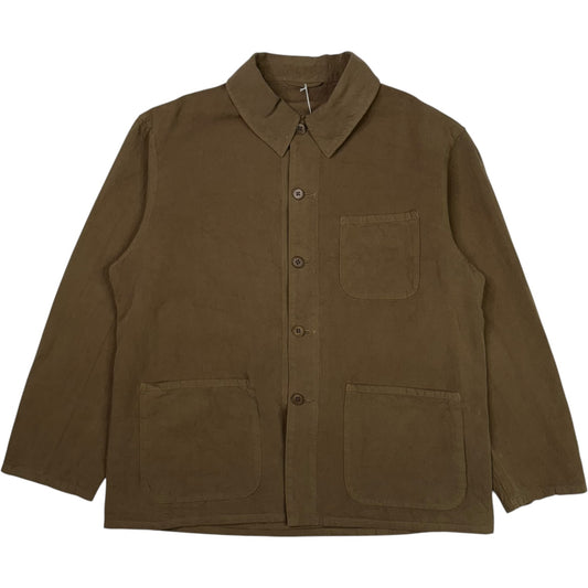 Gabardine Work Overshirt Cub Brown